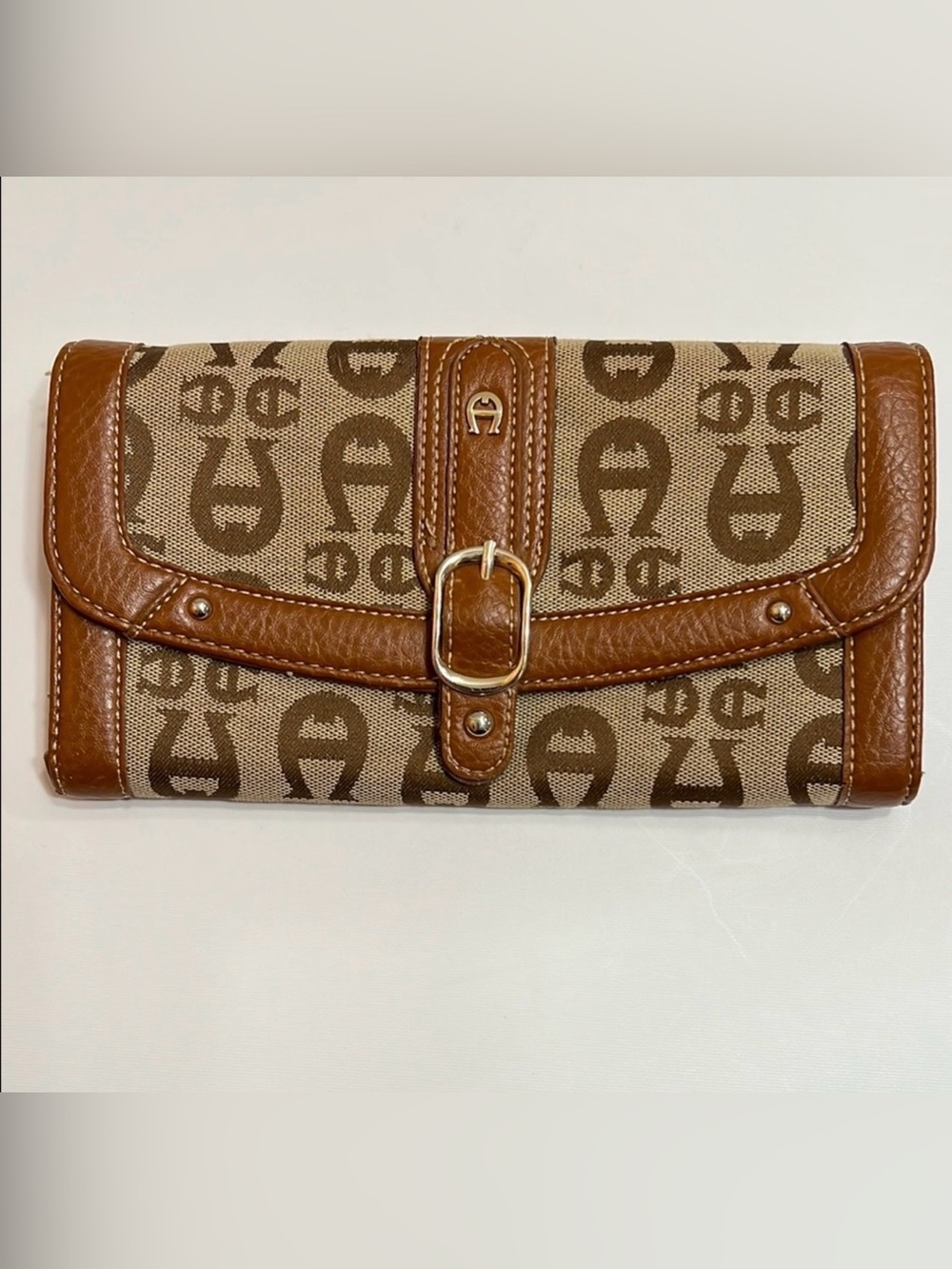 Etienne Aigner Brown Clutch Wallet